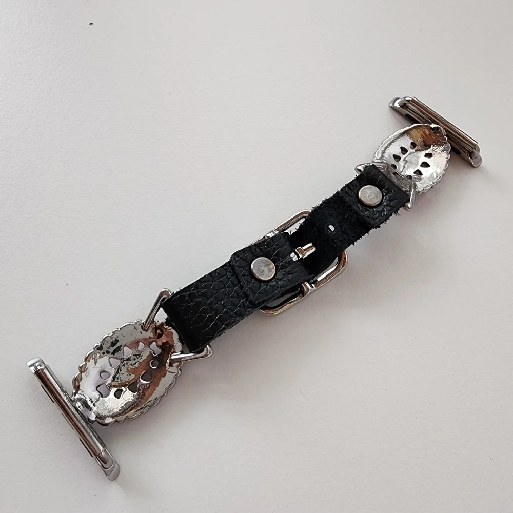 NWT Bohemian Pink Embossed Teardrop Stone Antique Silver Apple Watch Band